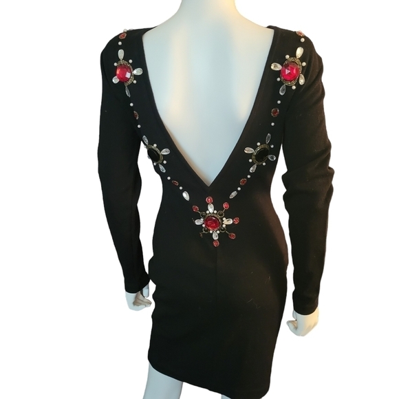 Vintage Exclusively Gantos Evening Dress Black S - Picture 2 of 3